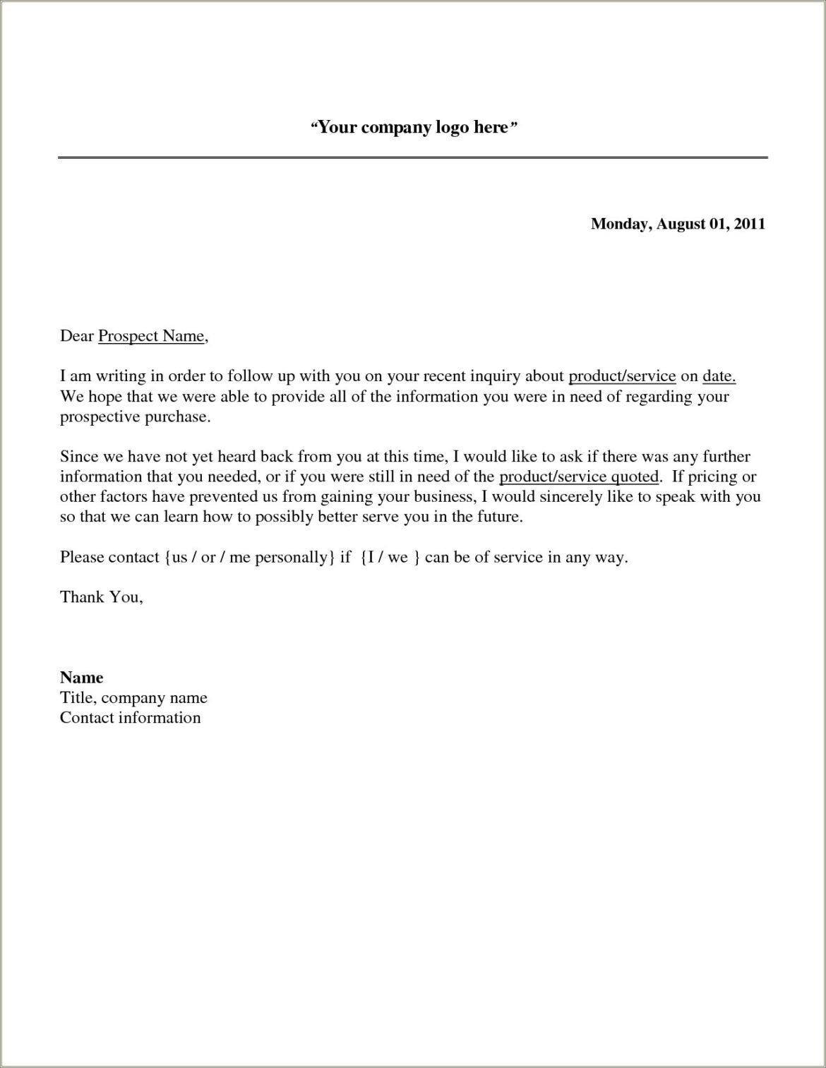 Follow Up Letter To Resume And Cover Letter