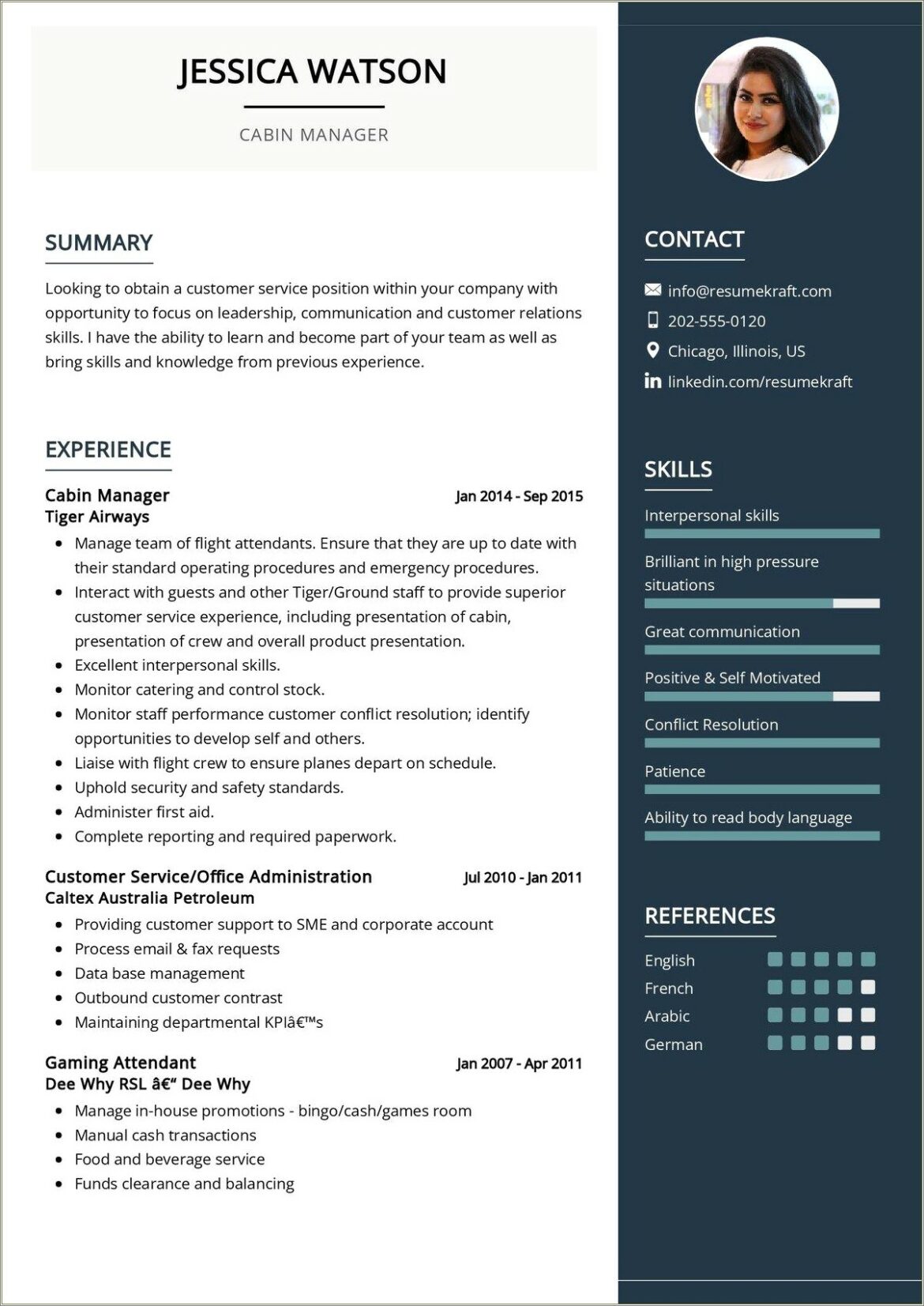 Food And Beverage Manager Resume Template