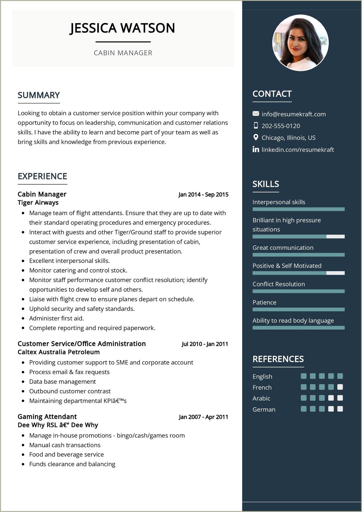 Food And Beverage Manager Resume Template