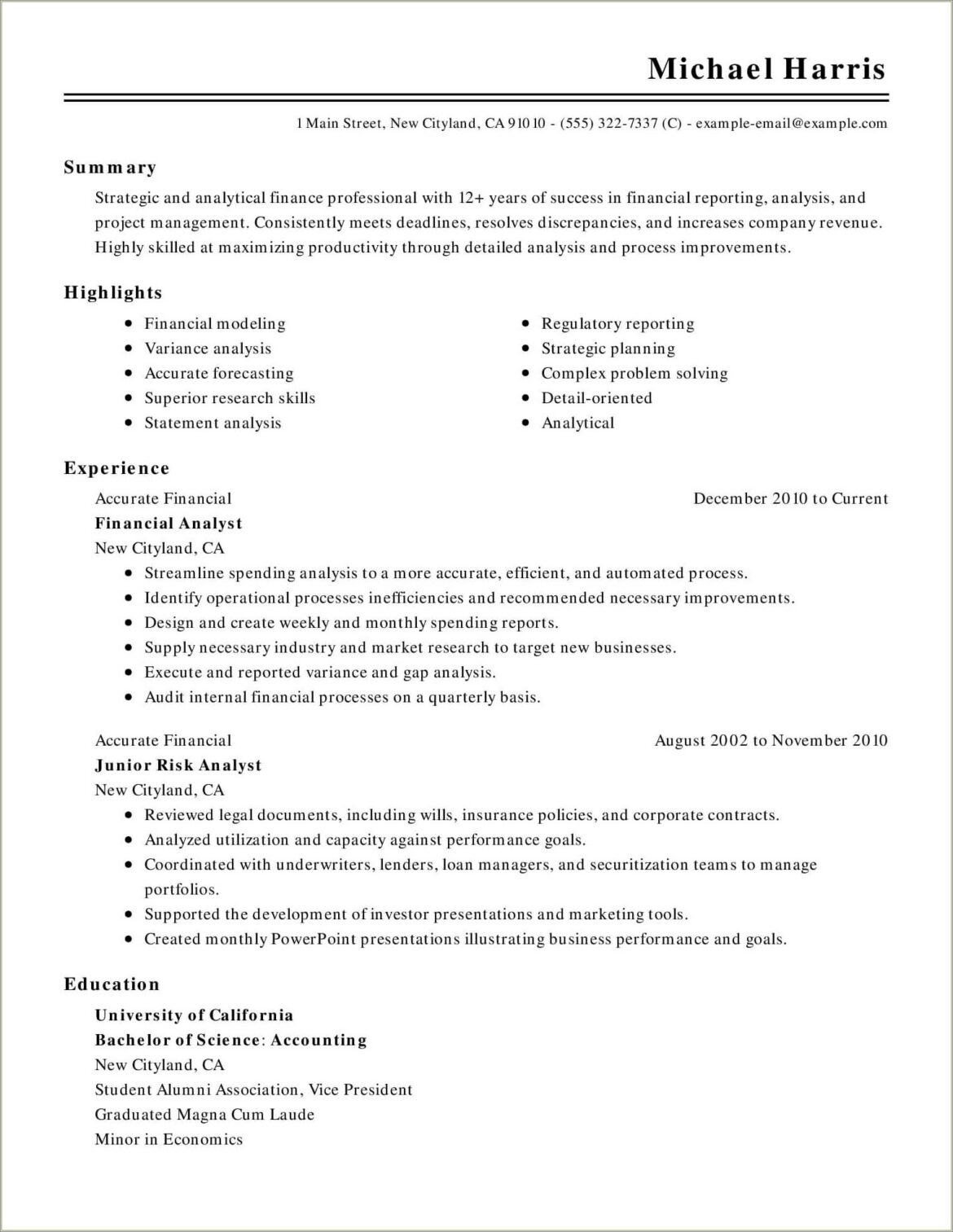 Format For A Resume On Microsoft Word