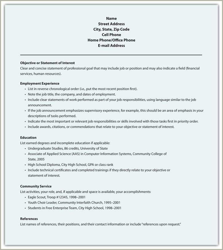 Format For Including Job Location On A Resume
