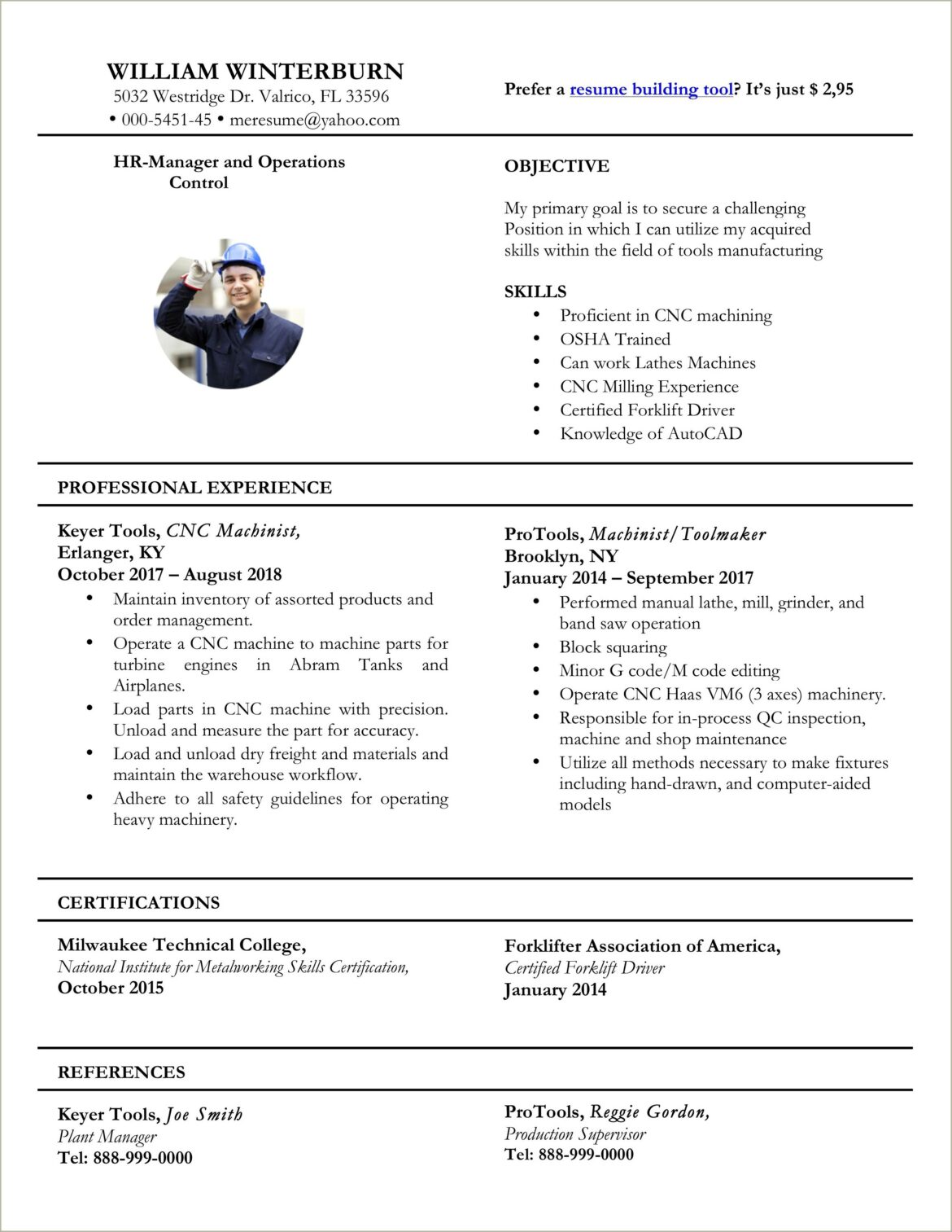 Format Of A Good Resume Pdf