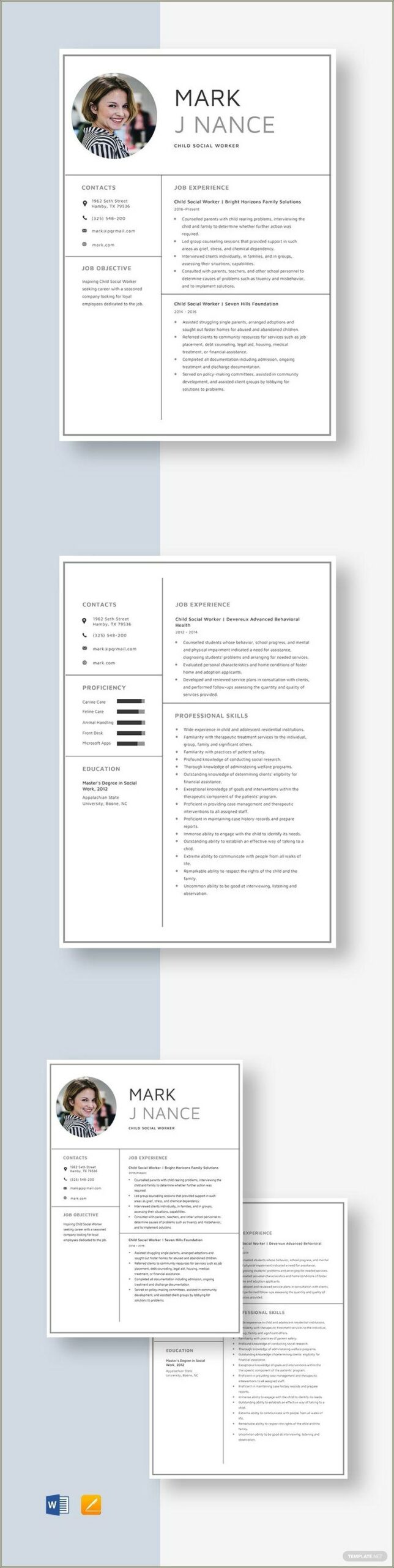 Foster Care Social Worker Resume Sample