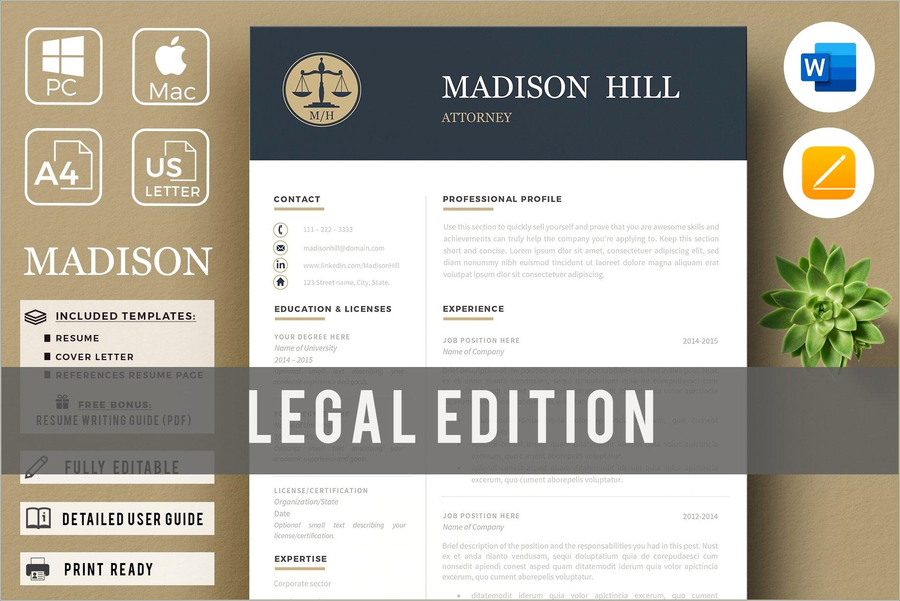 Free Brochure Templates Resume Legal Industry