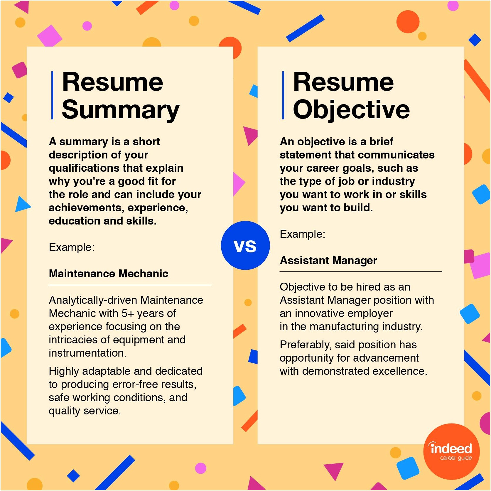 Free Career Objective Examples For Resumes