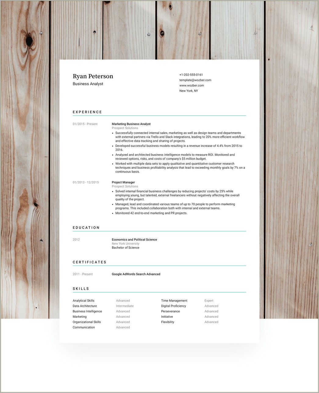 Free College Student Resume Template Microsoft Word