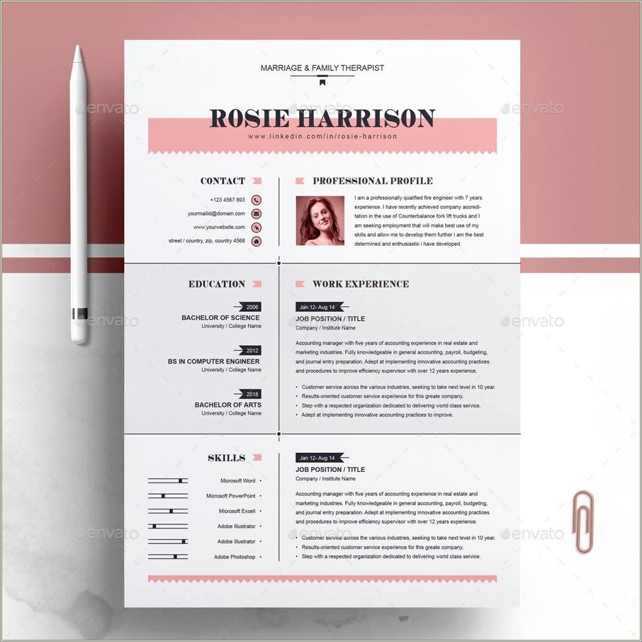 Free Creative Resume Templates For Accountants