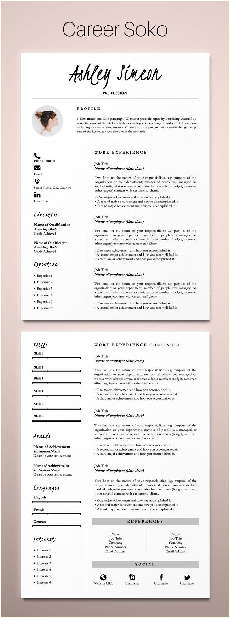 Free Creative Resume Templates For Openoffice