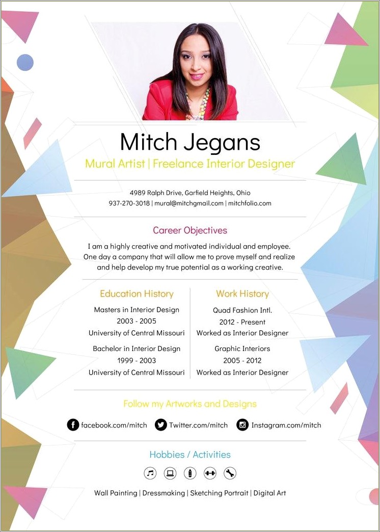Free Creative Resume Templates No Pictures