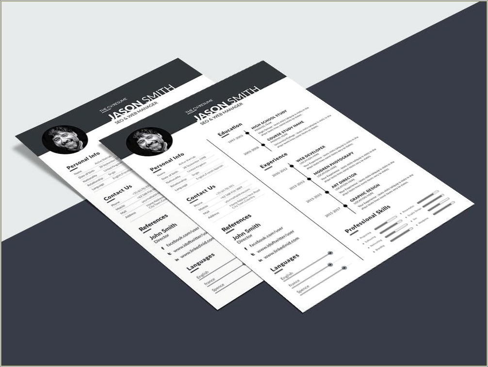 Free Cv Template Resume For Manager