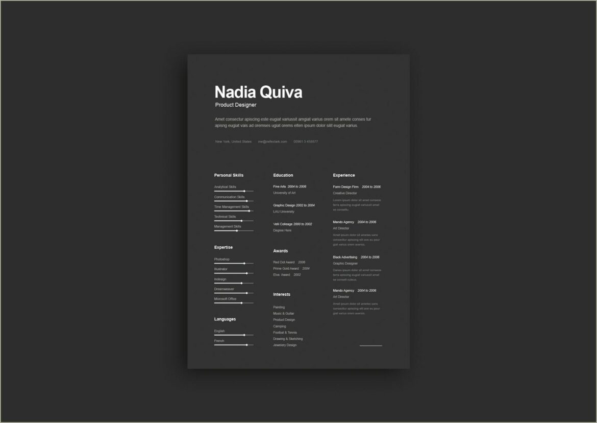 Free Download Black Red Resume Templates