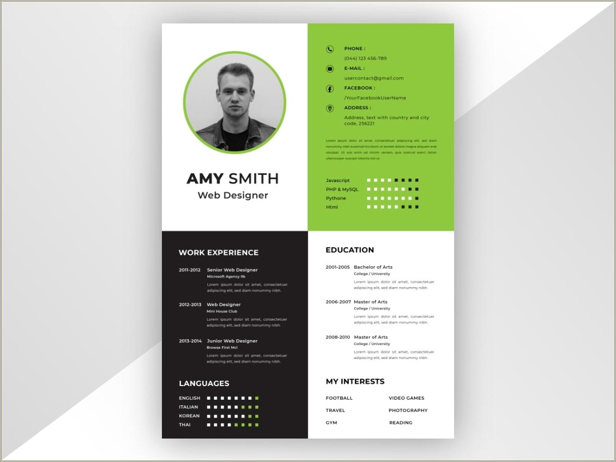 Free Download Resume In Word Format