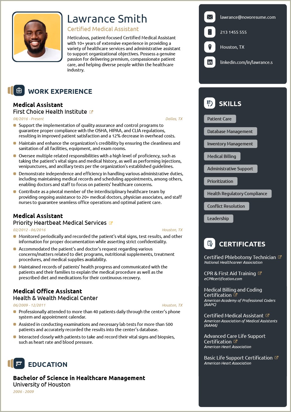 Free Downloadable Good Resume With Picture