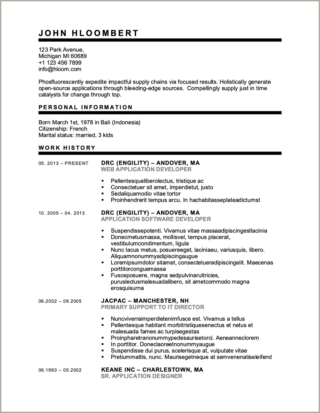 Free Downloadable Resume Templates Compatible With Open Office