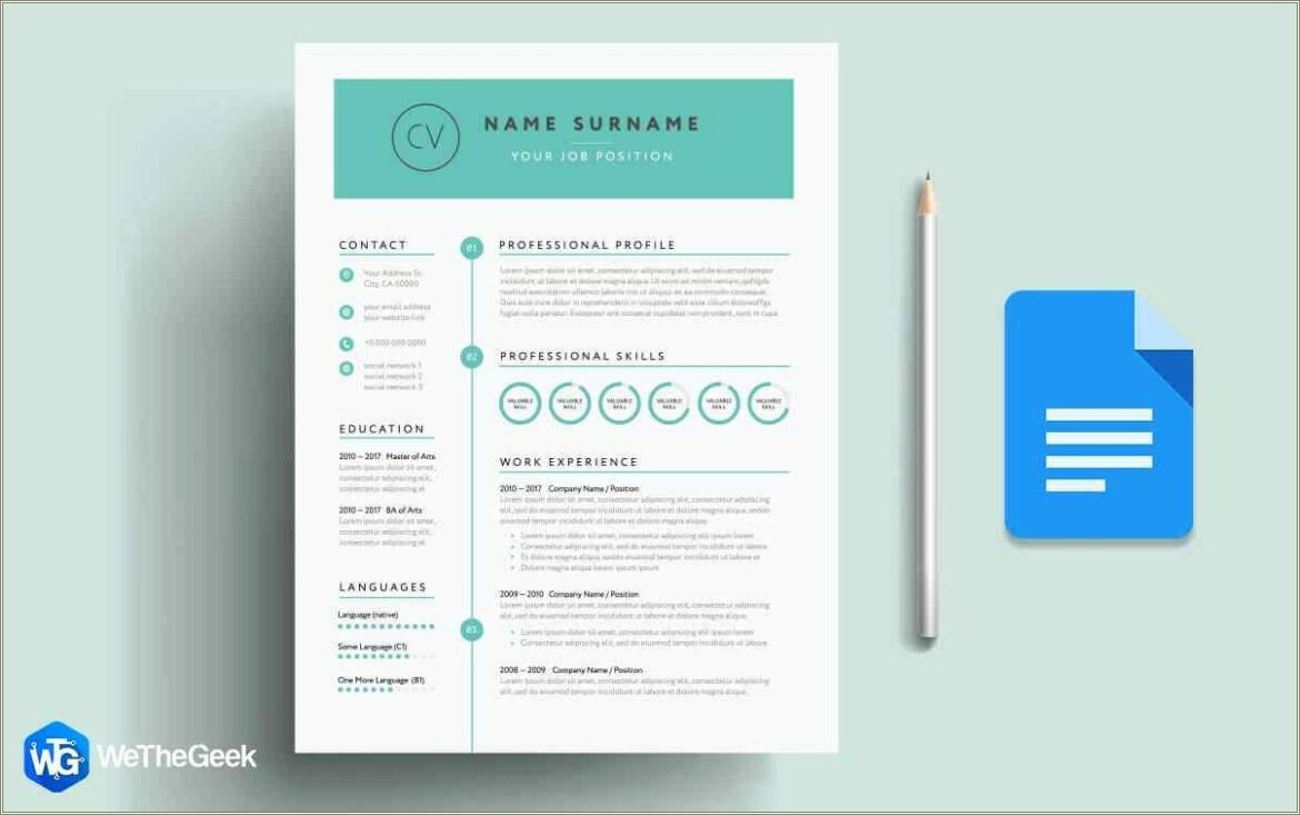 Free Downloadable Resume Templates Google Docs