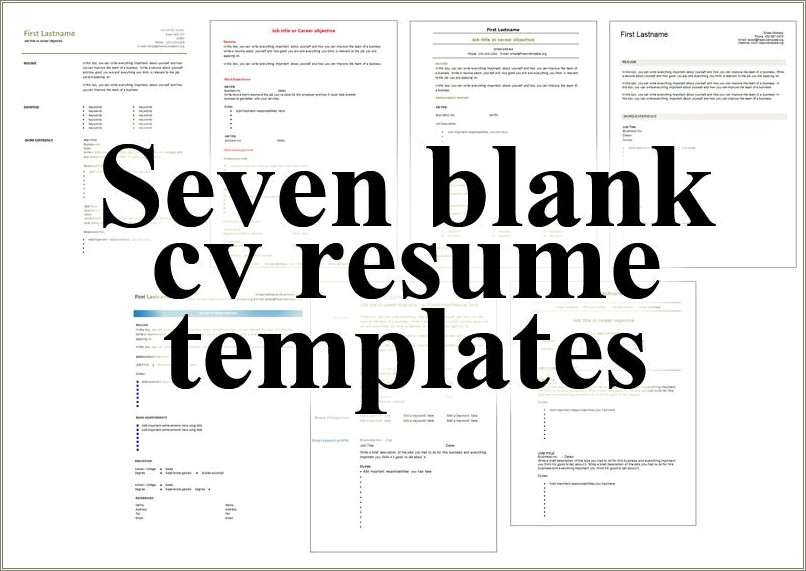 Free Downloadable Resume Templates With No Purchase