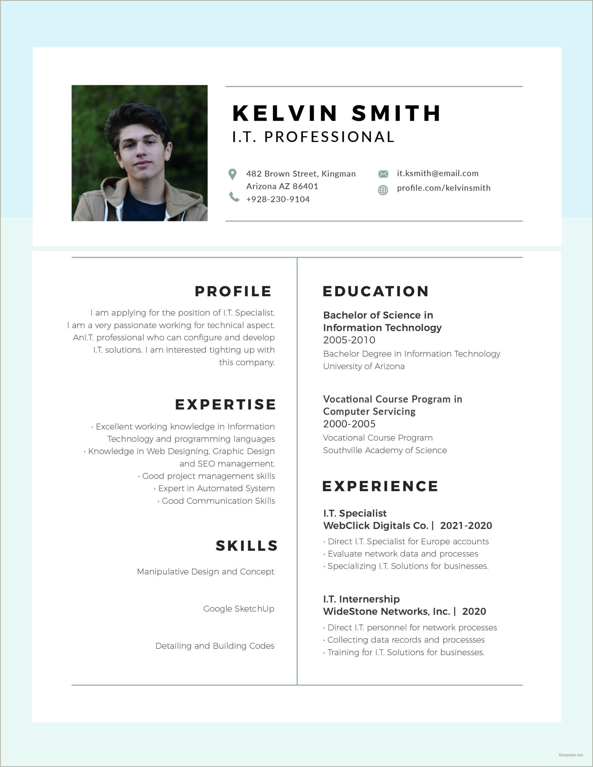 Free Downloadable Templates Resume Applying As A Barista