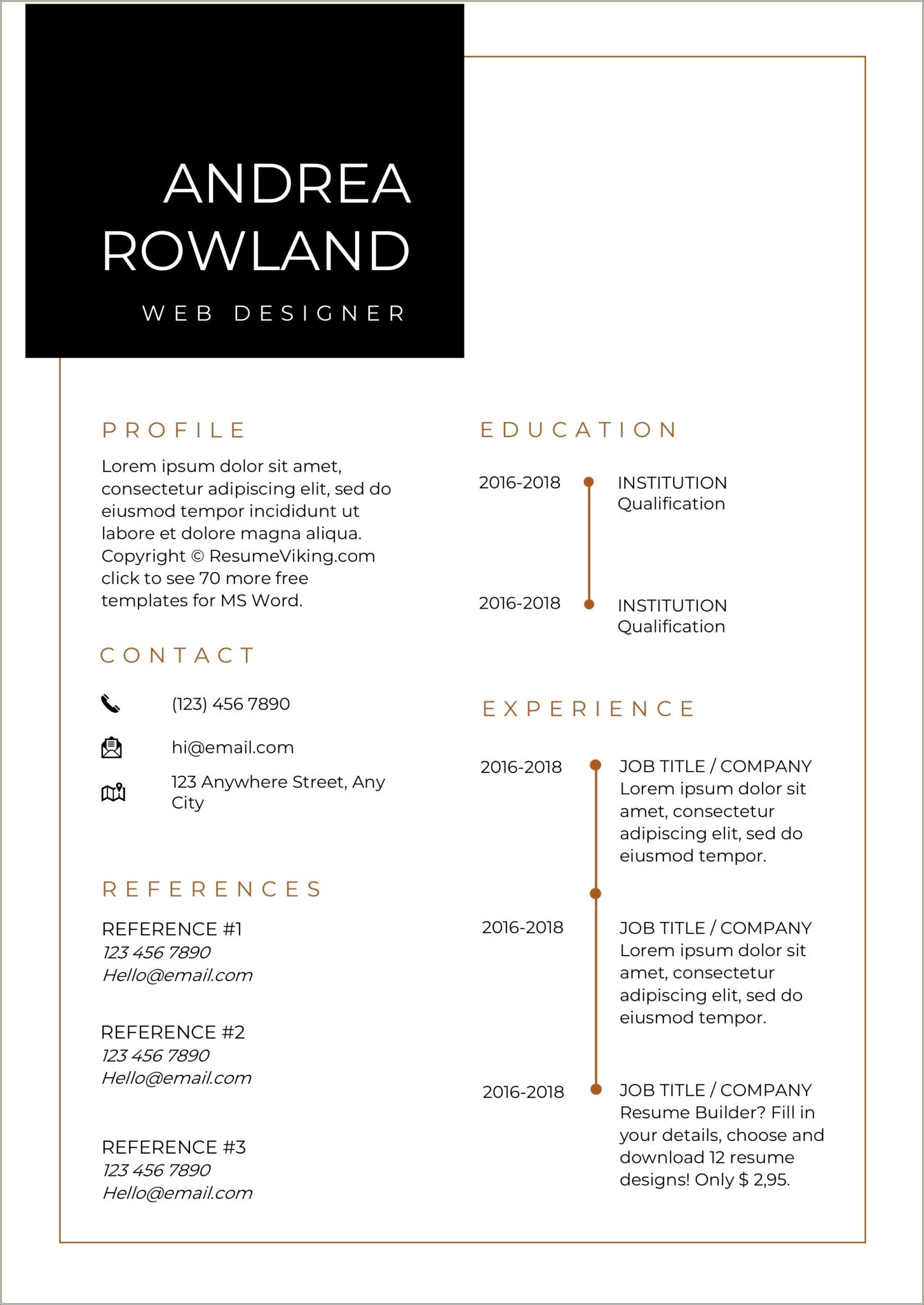 Free Downloadable Word Microsoft Resume Templates