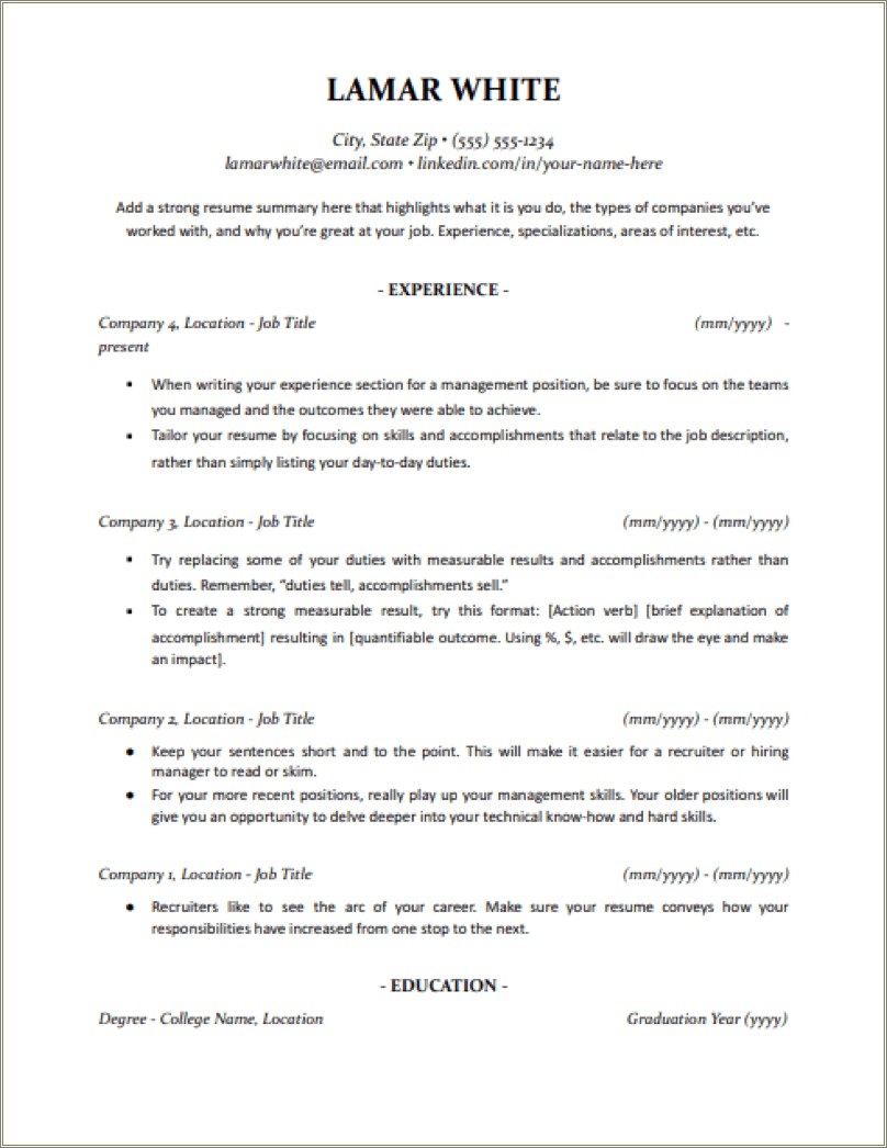 Free Fill Pdf Forms For Chronological Resumes