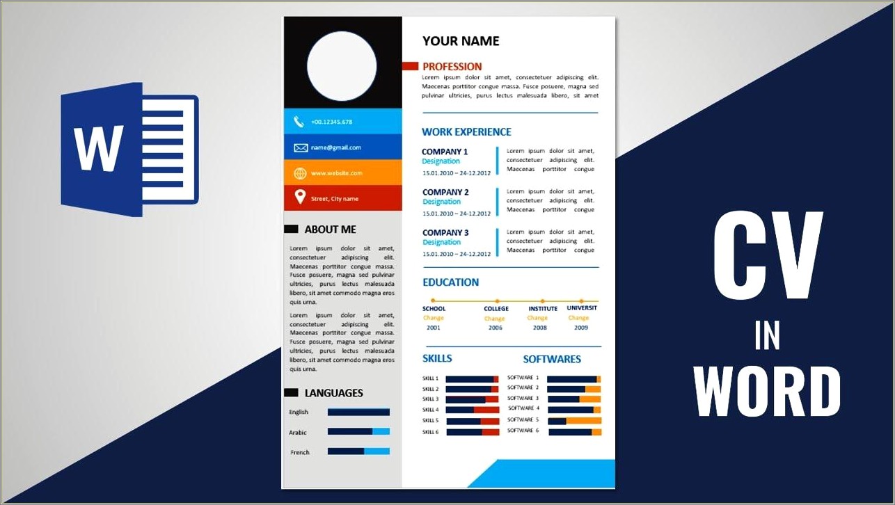 Free Fillable Resume Template Download For Windows