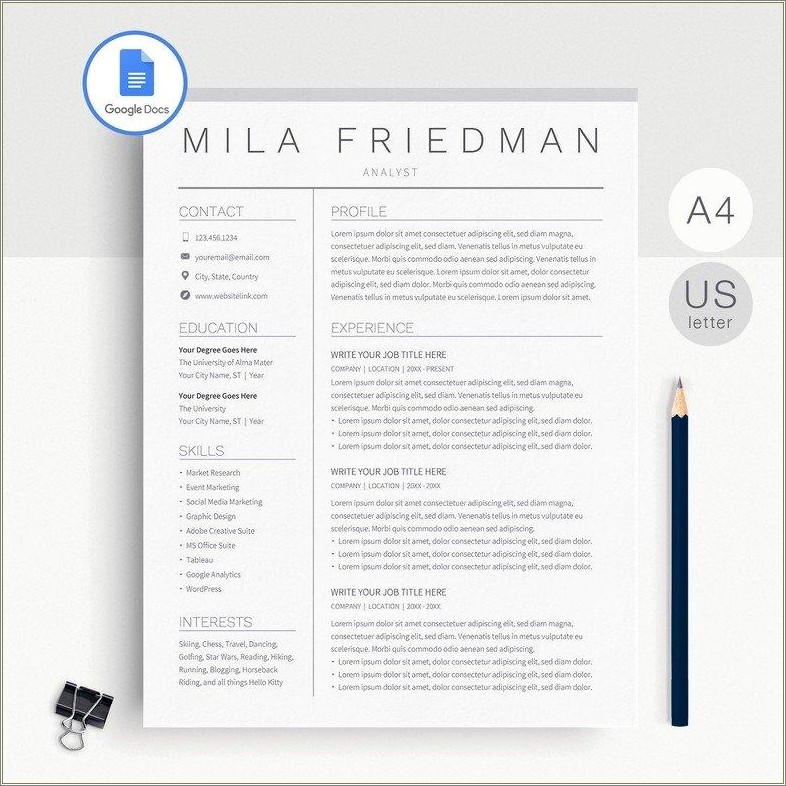 Free Google Resume Templates For Word