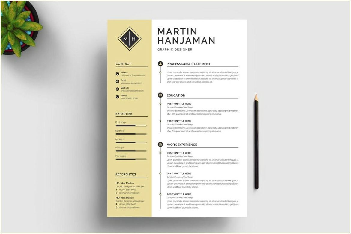 Free Graphic Design Resume Template Download