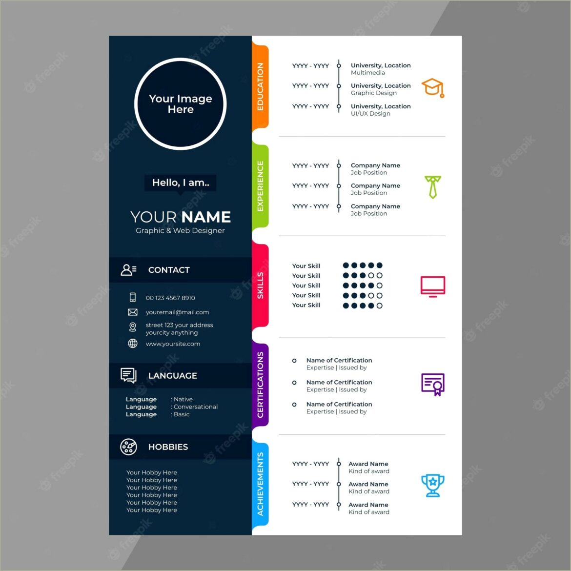 Free Icons For Cv Round Resume