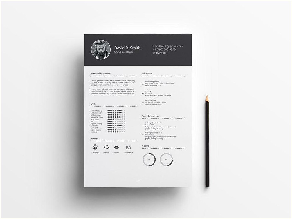 Free Infographic Resume Template For Word