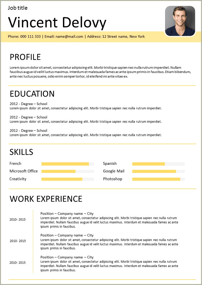 Free Libre Open Office Resume Templates Download