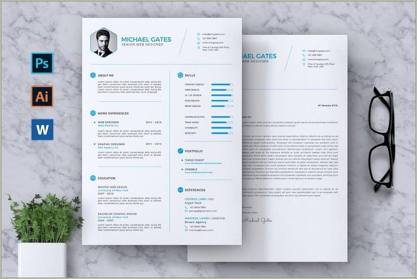 Free Minimalist Resume Template For Management