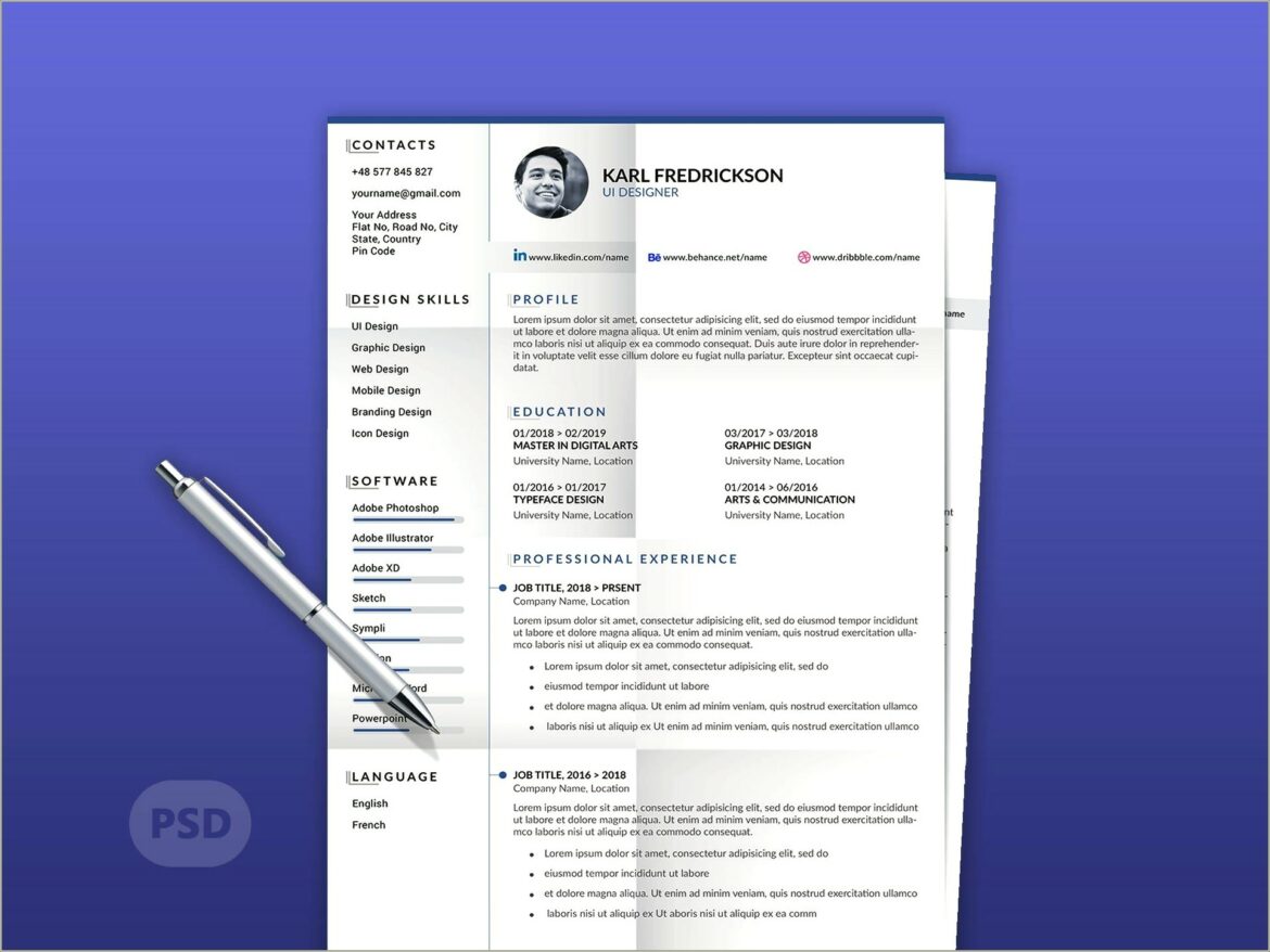 Free Modern Resume And Cover Letter Template