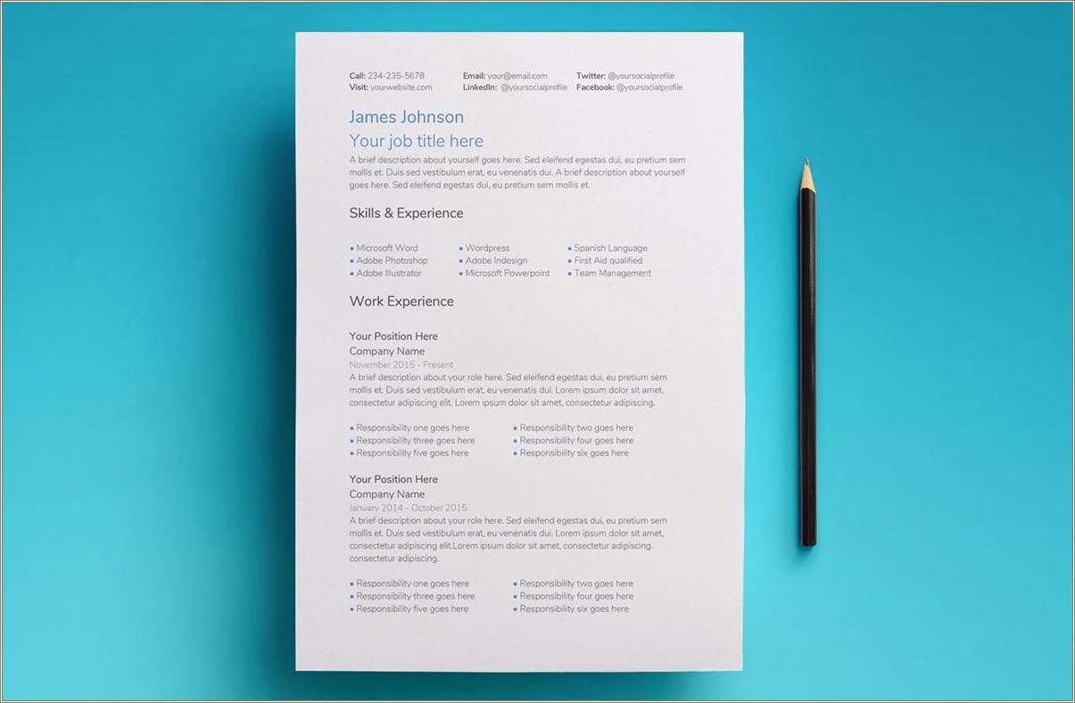 Free Modern Resume Templates For Google Docs