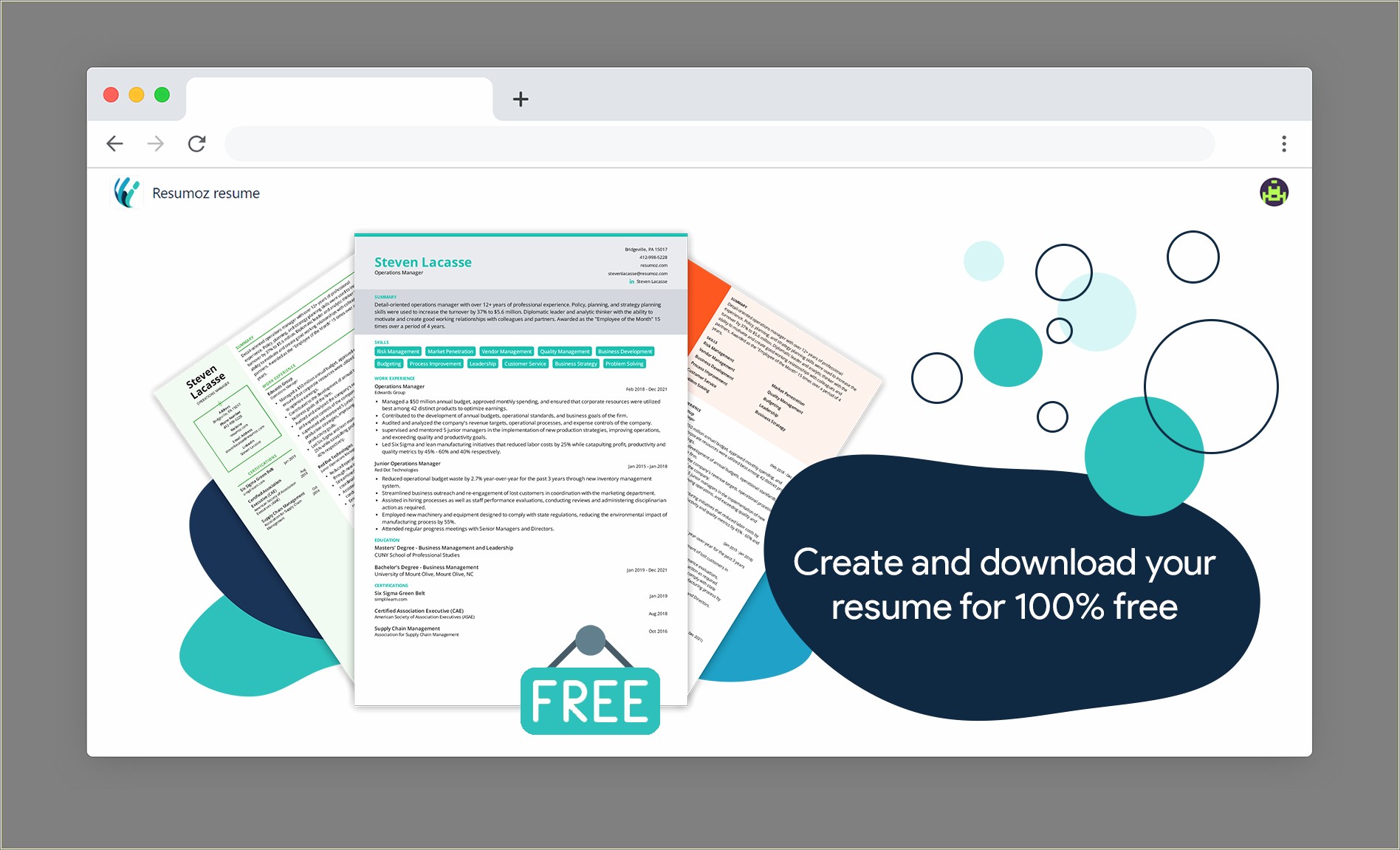 Free No Cost Resumes To Make And Download