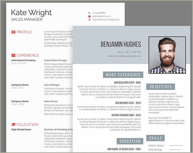 Free One Page Chrome Resume Template