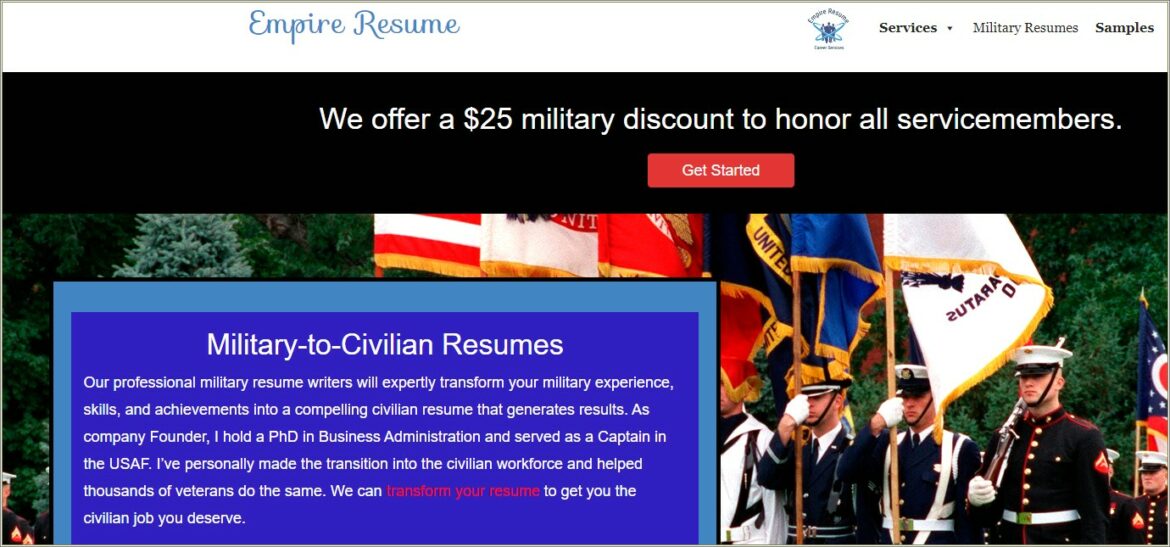 Free Professional Resume Writer For Military