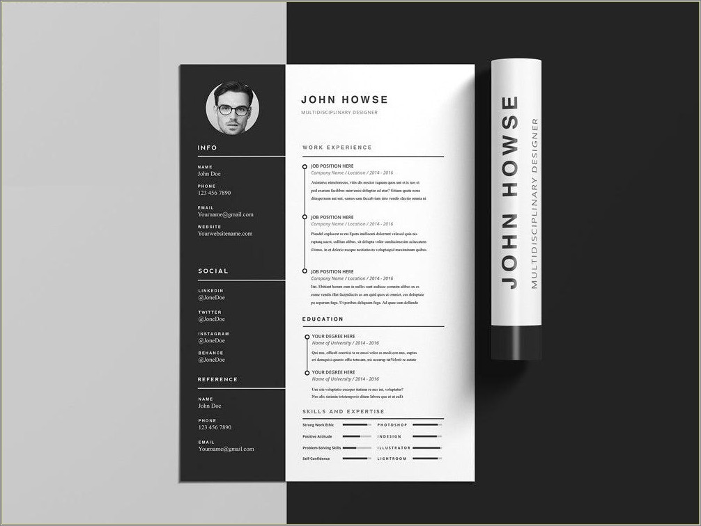 Free Psd Resume And Cover Letter Template