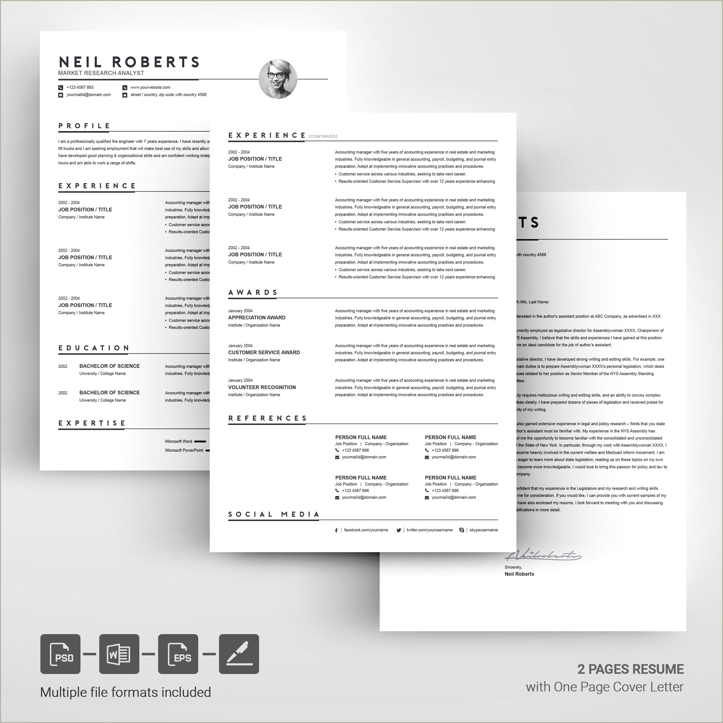 Free Resume Cover Letter Template Word Doc