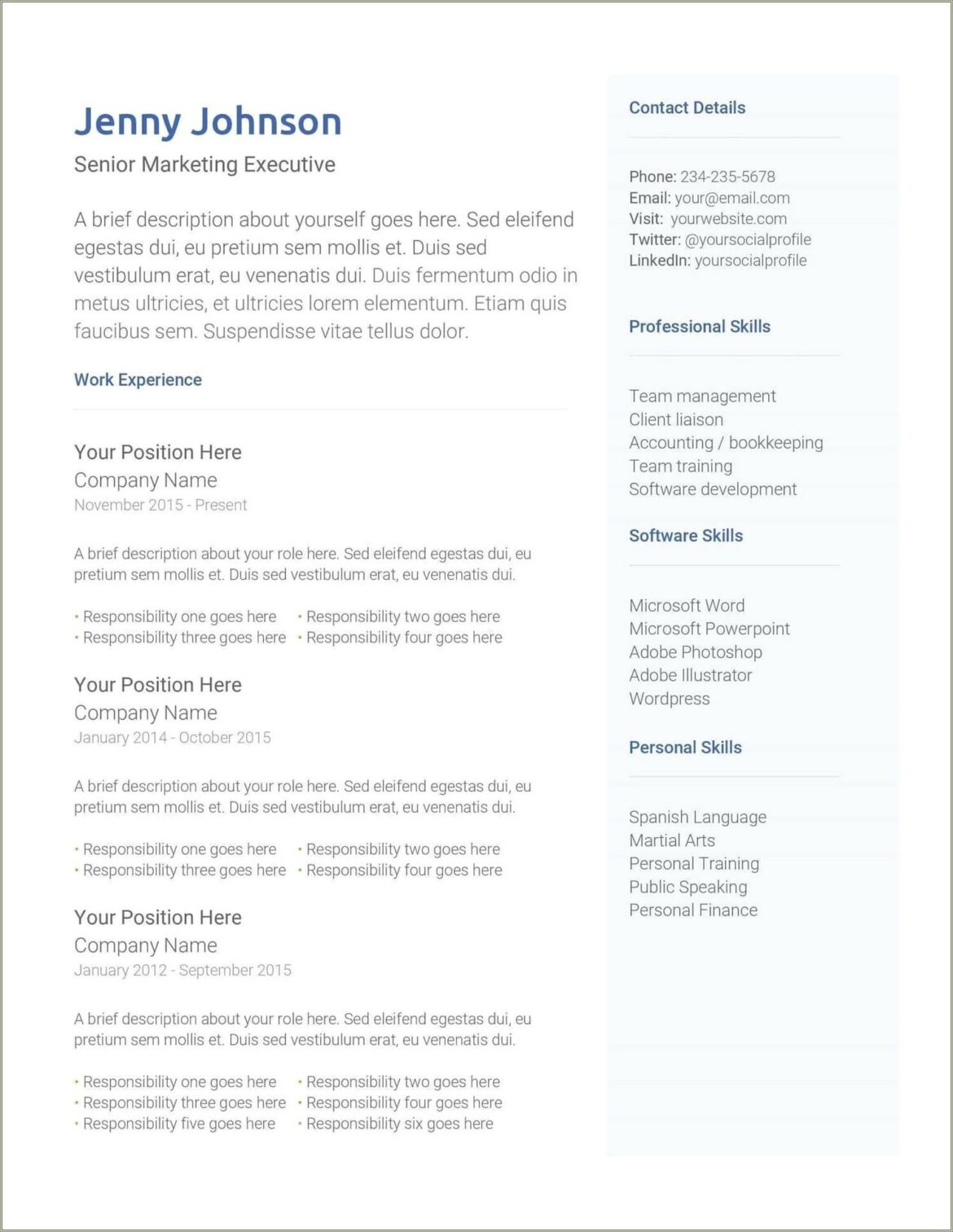 Free Resume Cv Scan Job Description