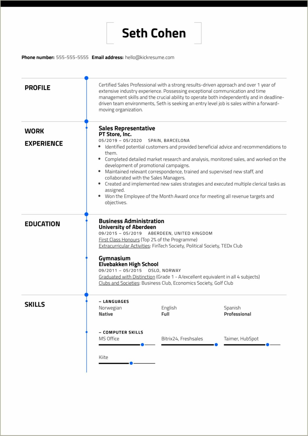 Free Resume Examples For High School Graduate