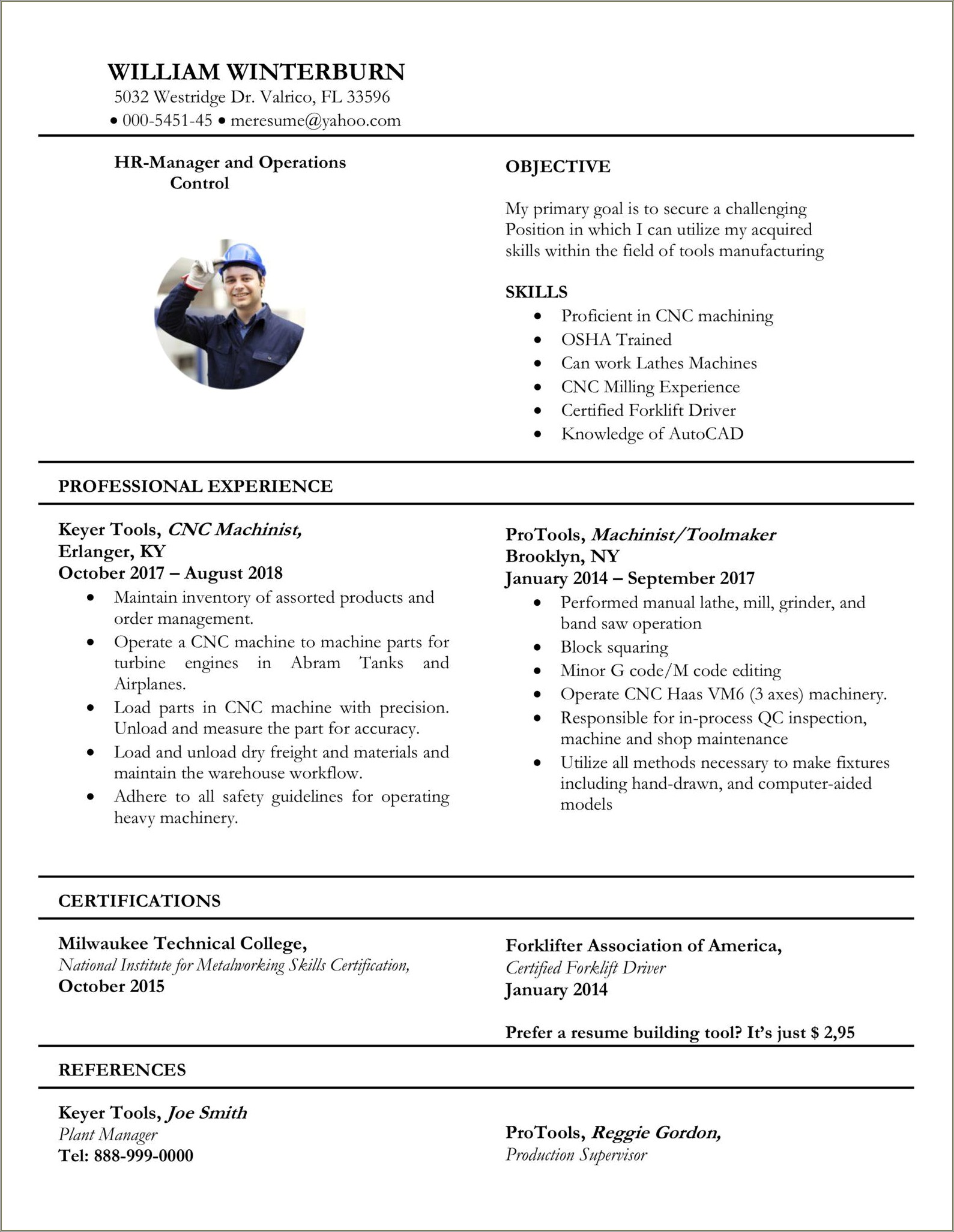 Free Resume Formats In Word Document