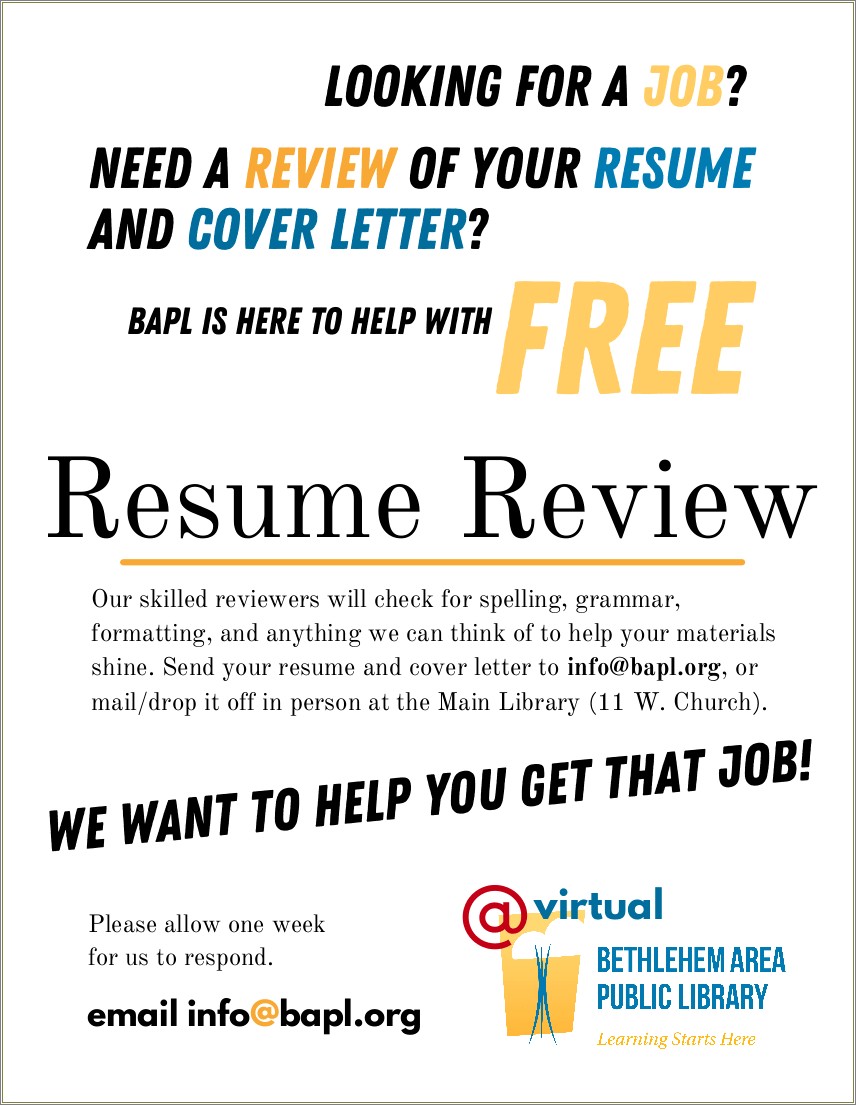 Free Resume Help Near Me State Assistance