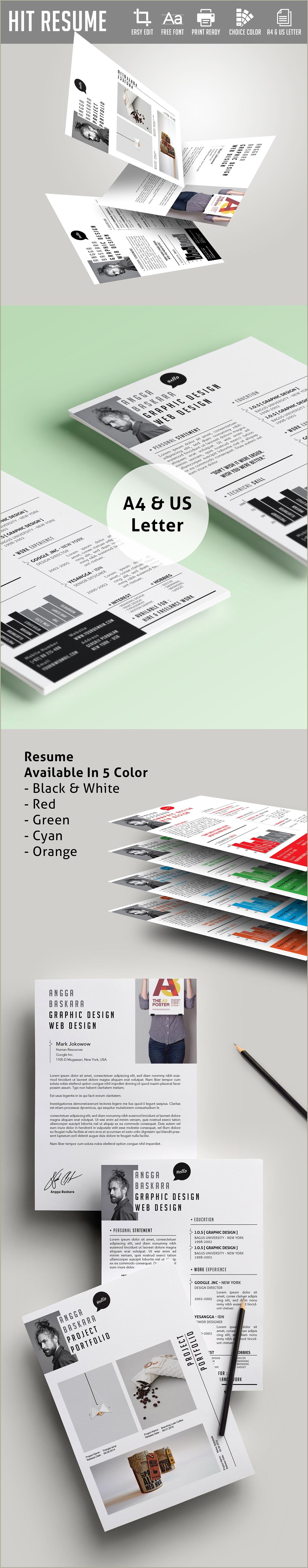 Free Resume Letter & Portfolio Template By Angga Baskara