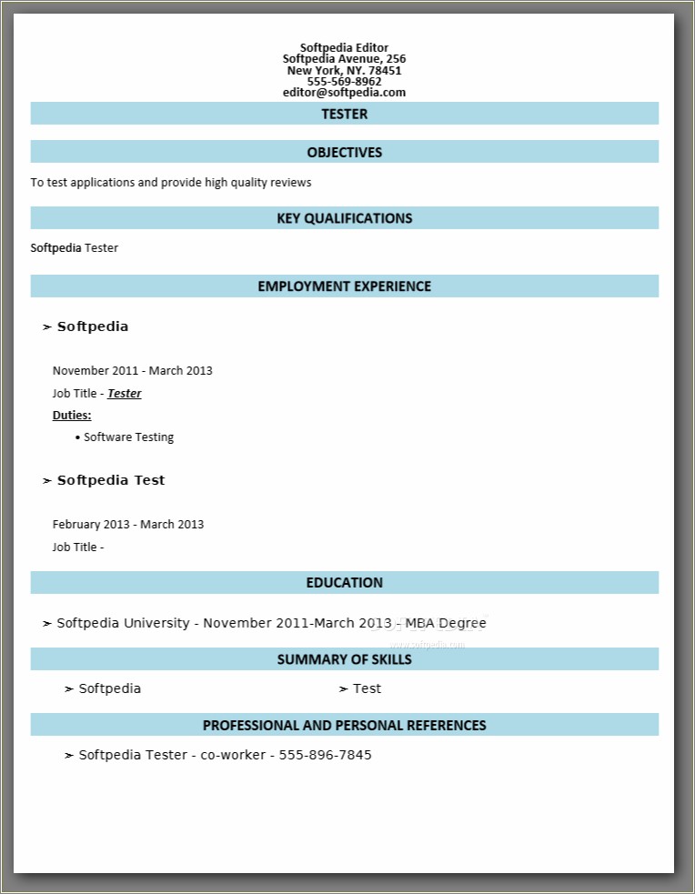 Free Resume Maker For Windows 7