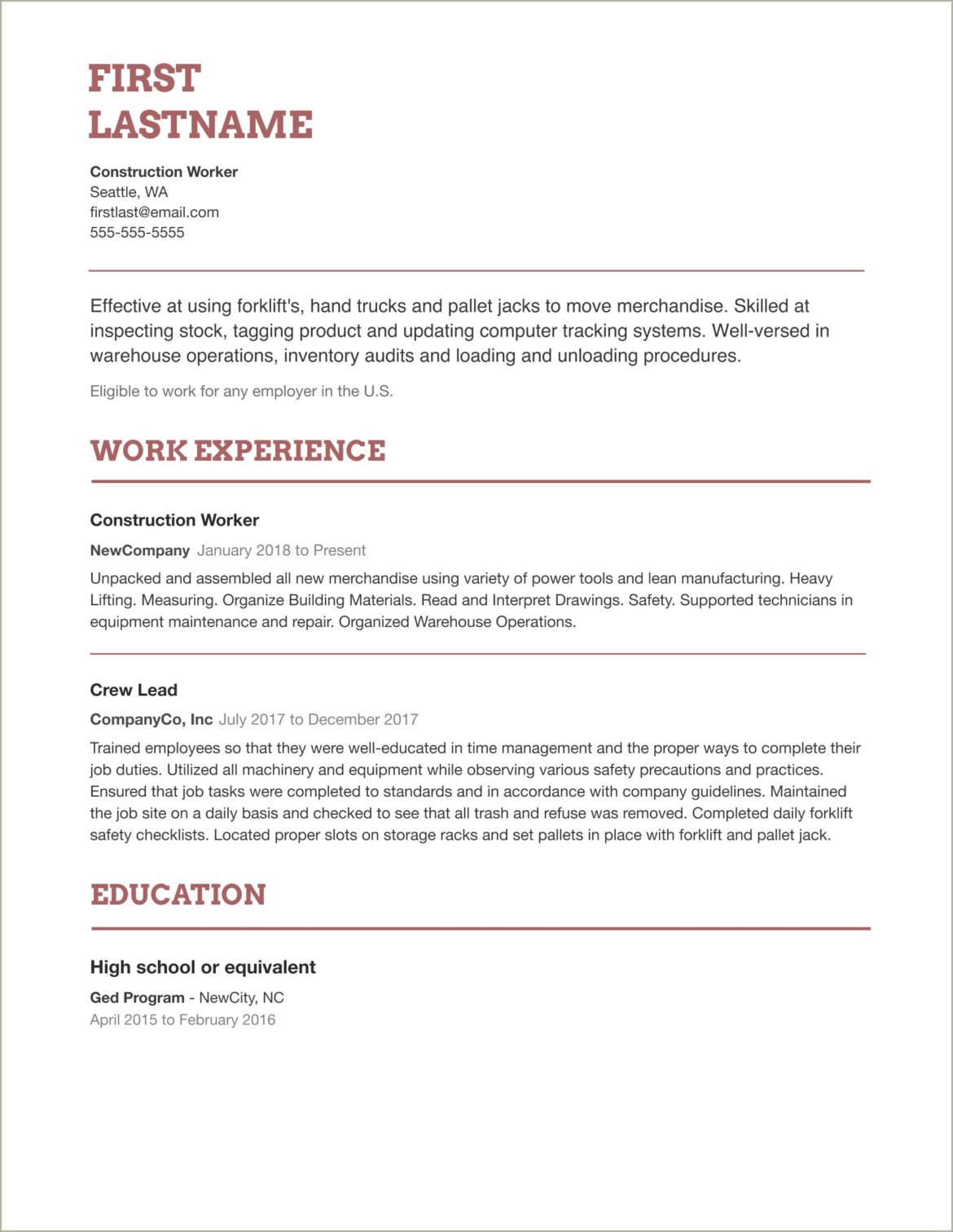 Free Resume Maker That Prefills Your Information