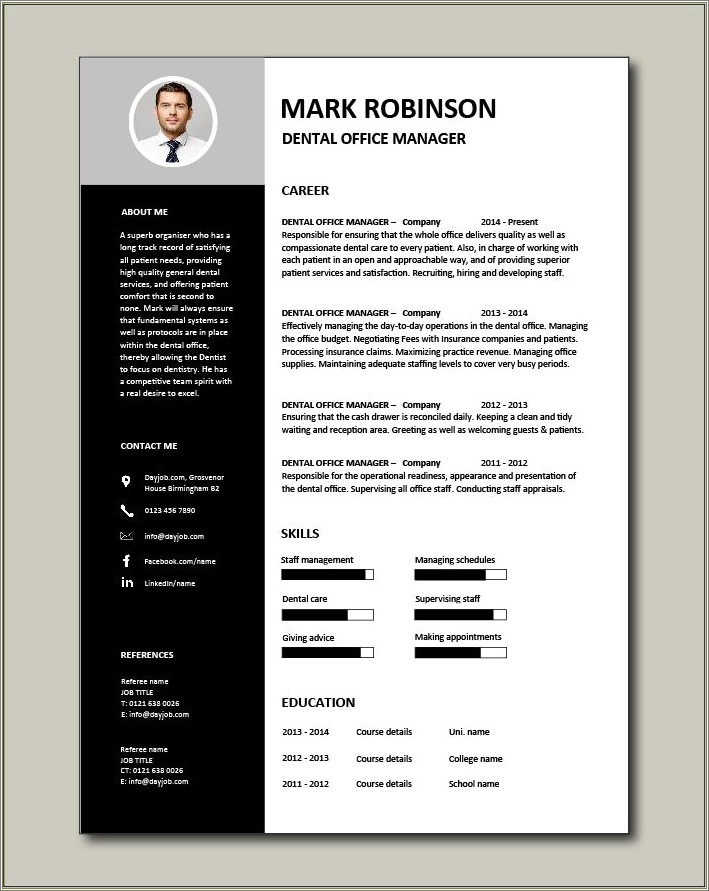 Free Resume Samples For Office Manager