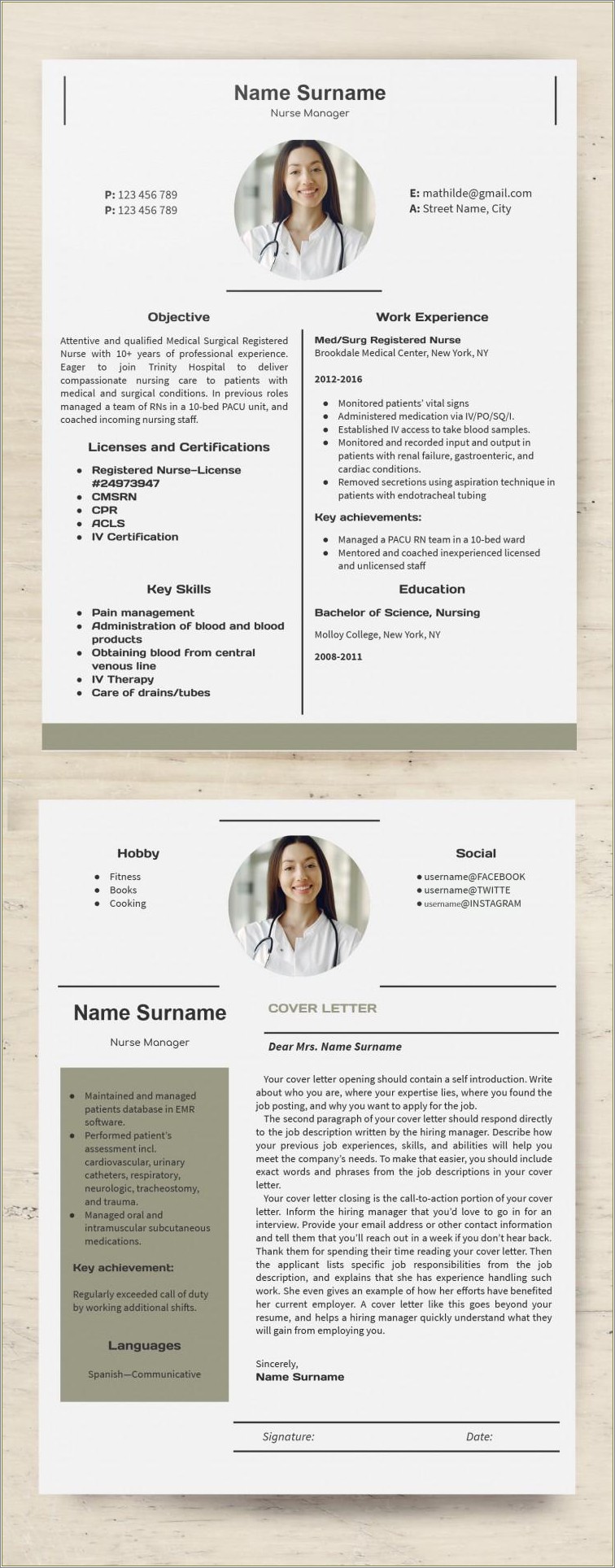 Free Resume Samples For Registered Nurse