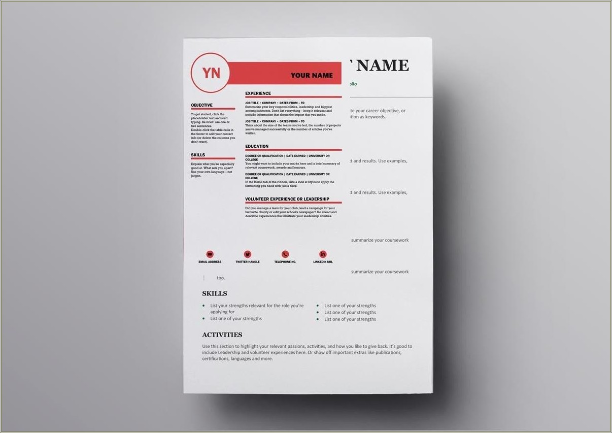 Free Resume Template For For Libra Office