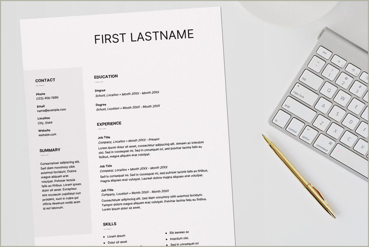 Free Resume Template For Graduate Students