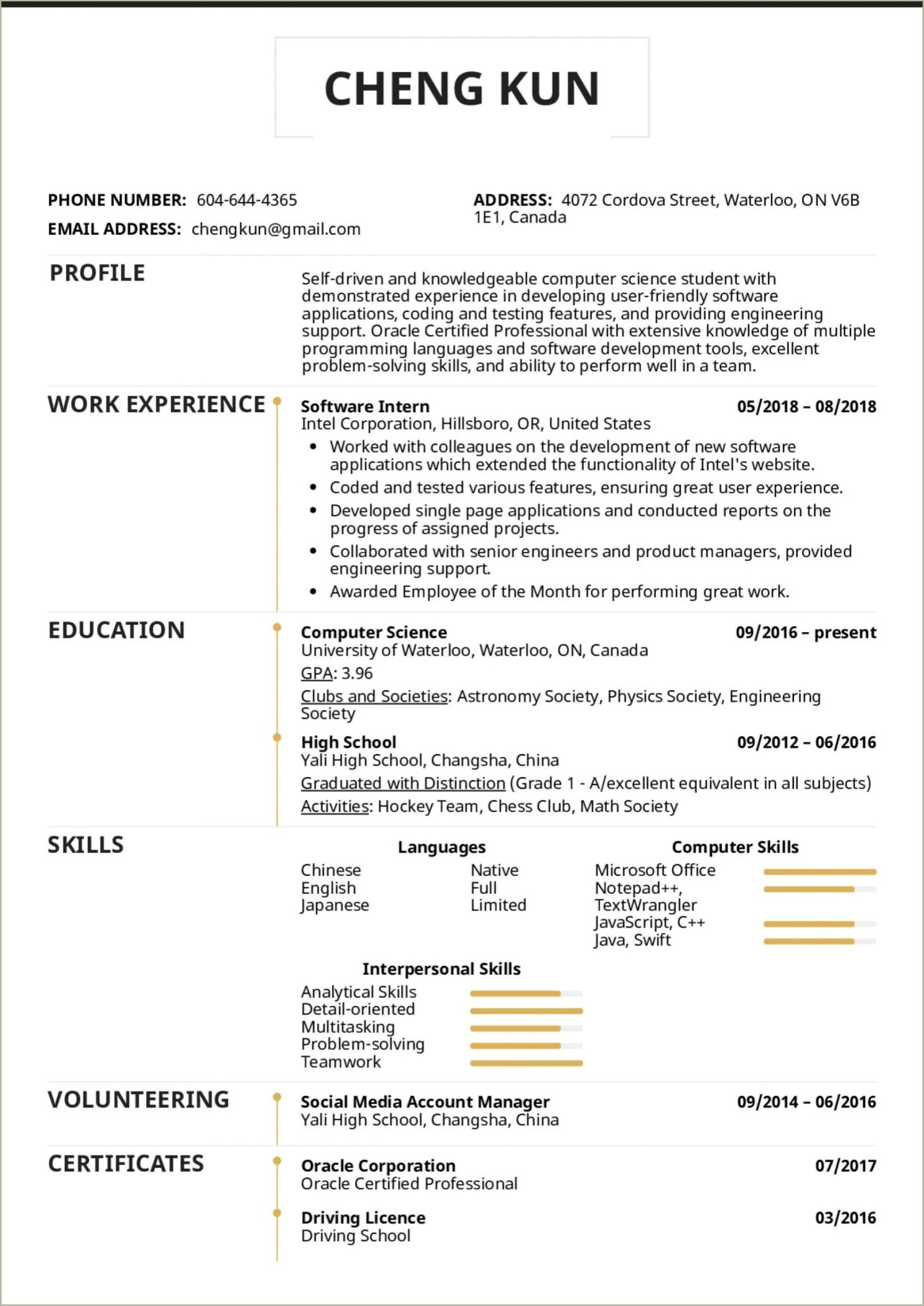 Free Resume Template For Microsoft Notepad