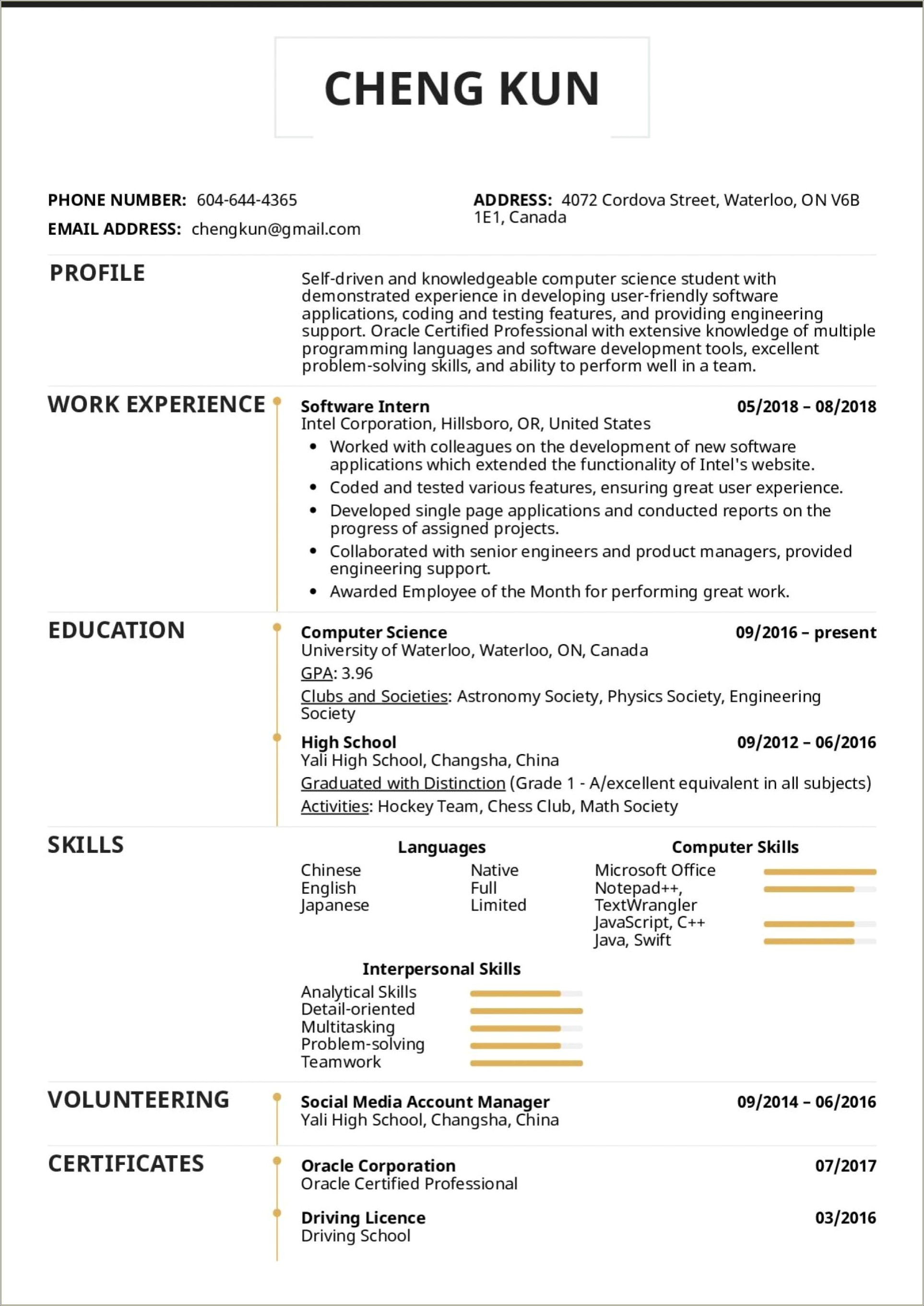 Free Resume Template For Microsoft Notepad